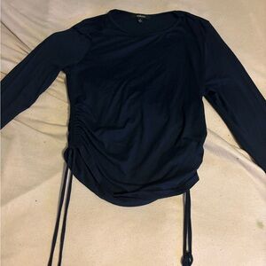 Women's Navy Long Sleeve Top